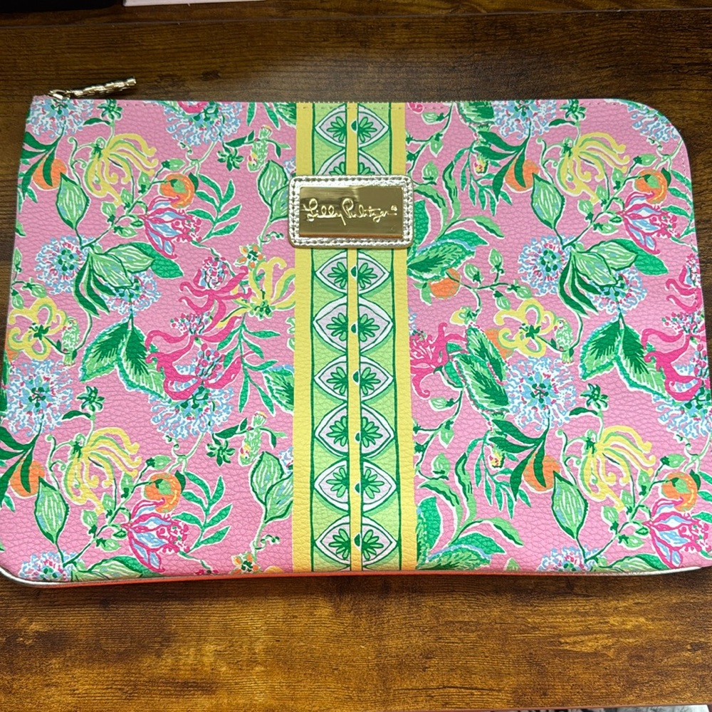 Lilly Pulitzer Padded Tech Sleeve with Small Zip Pouch for Accessories